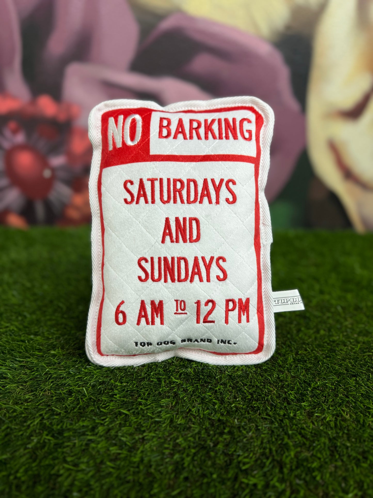 No barking sign toy