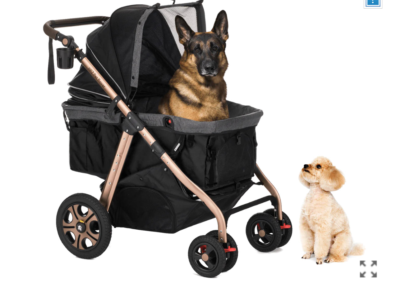 Pet rover Titan stroller black – thetopdogpetstore