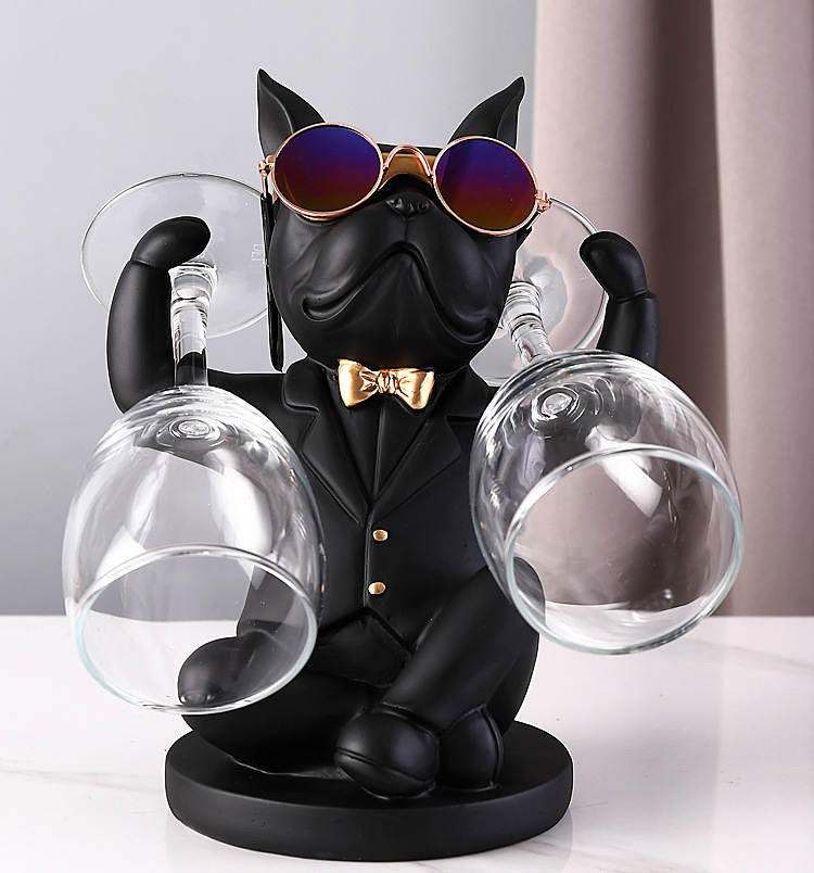 Frenchie wine glass holder