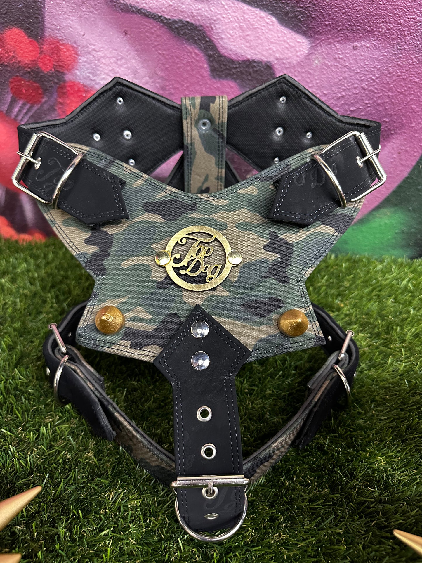 Top Dog Harness Black and Camo