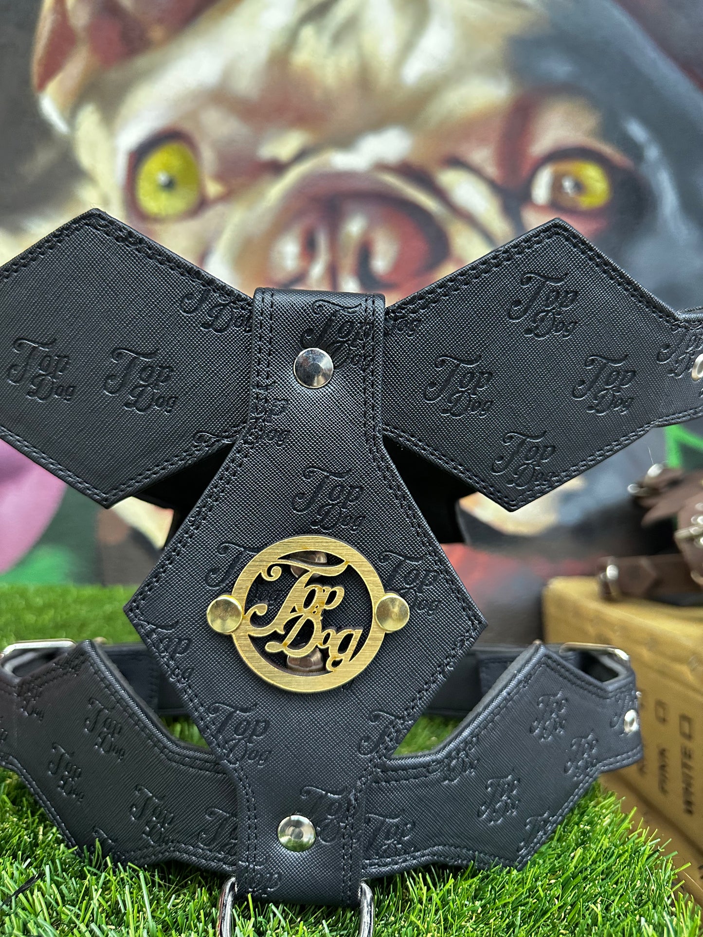 Top Dog Harness Black Leather