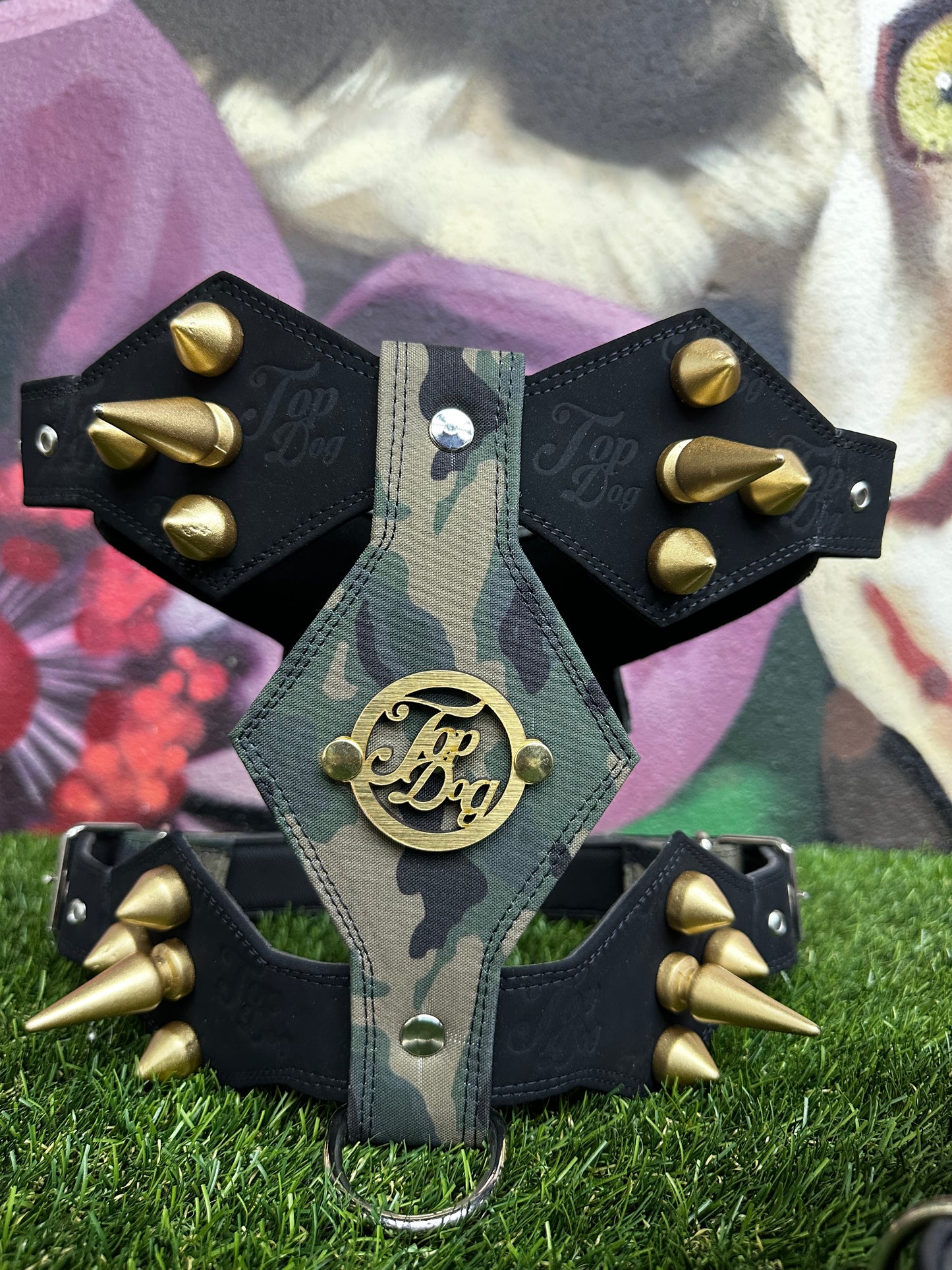 Top Dog Harness Black and Camo