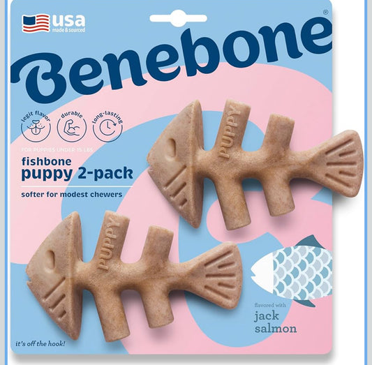 Benebone puppy fish bone 2 pack