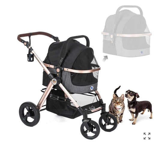 Pet rover prime stroller black