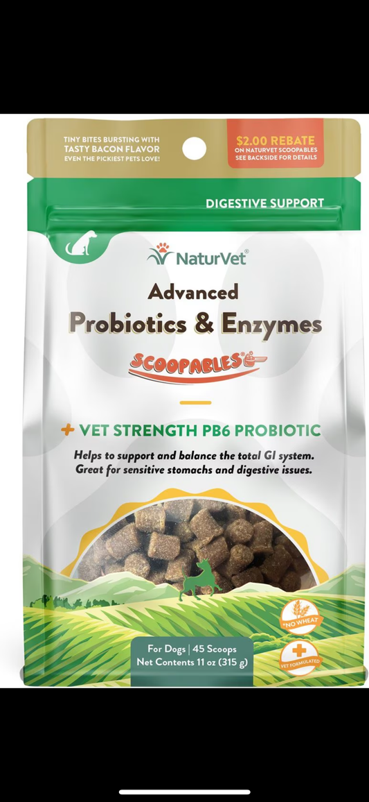 "NaturVet Advanced Probiotics & Enzymes (Supplement)