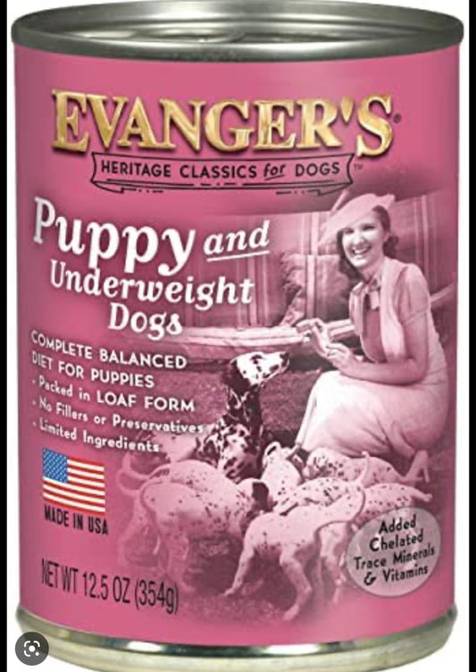 Evangers puppy can food case of 12
