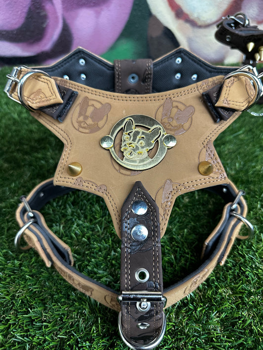 Top Dog Harness Tan and Brown
